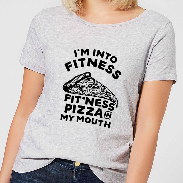 Fitness Pizza Women's T-Shirt - Grey - 3XL - Grau on Productcaster.