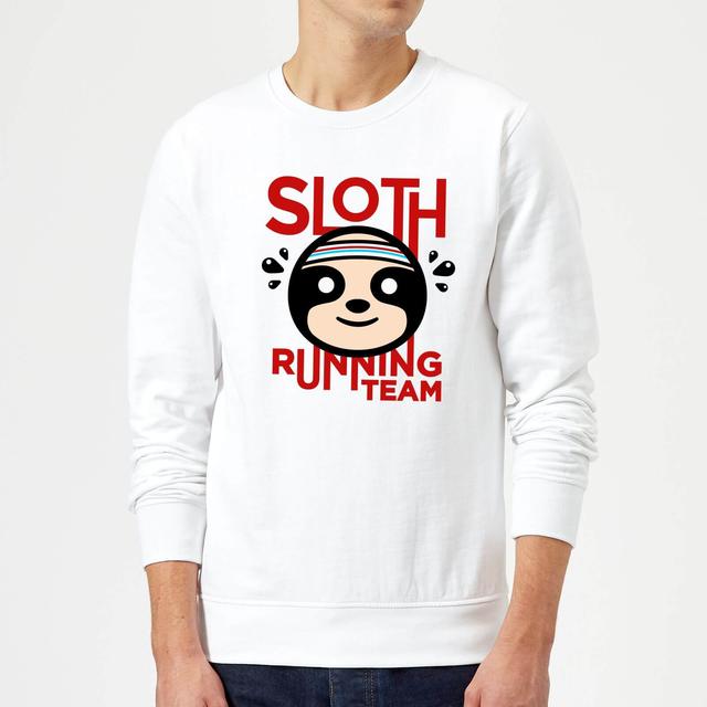 Sloth Running Team Sweatshirt - White - L - Weiß on Productcaster.