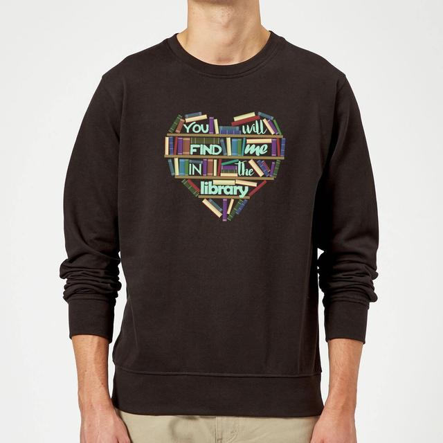 You Will Find Me In The Library Sweatshirt - Black - M - Schwarz on Productcaster.