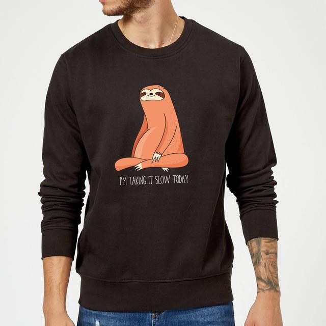 Taking It Slow Today Sweatshirt - Black - XXL - Schwarz on Productcaster.