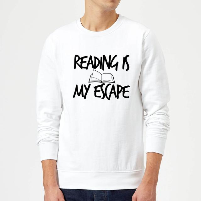 Reading Is My Escape Sweatshirt - White - XXL - Weiß on Productcaster.