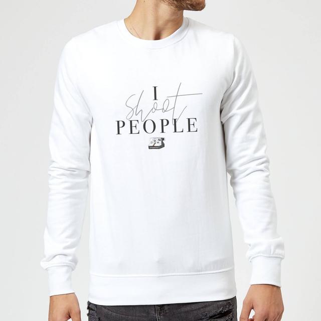 I Shoot People Sweatshirt - White - XXL - Weiß on Productcaster.