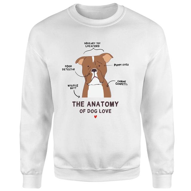 The Anatomy Of Dog Love Sweatshirt - White - M - Weiß on Productcaster.