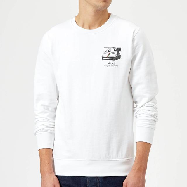 Make Magic Happen Sweatshirt - White - L - Weiß on Productcaster.