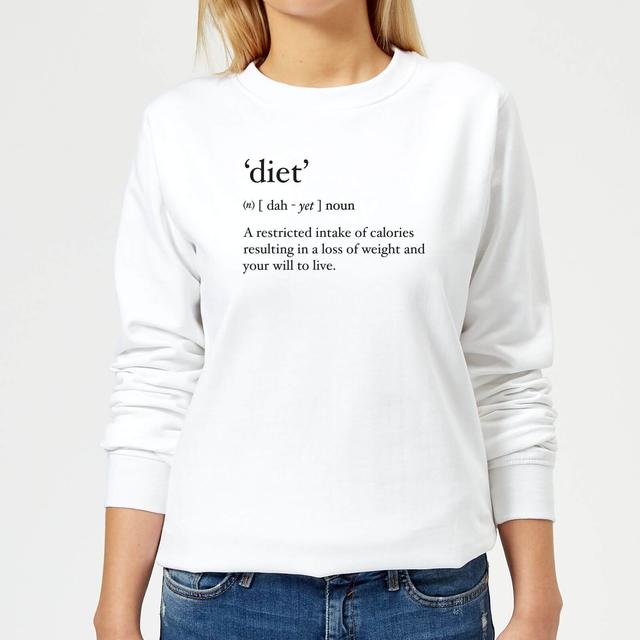 Dictionary Diet Women's Sweatshirt - White - S - White on Productcaster.