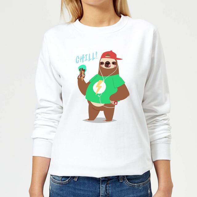 Sloth Chill Women's Sweatshirt - White - XS - Weiß on Productcaster.