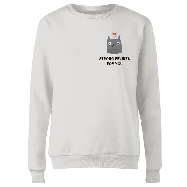 Strong Felines For You Women's Sweatshirt - White - XXL - Weiß on Productcaster.