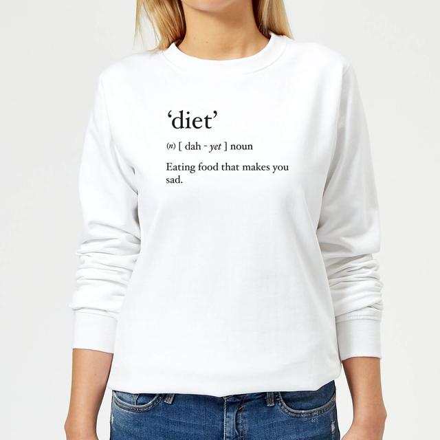 Dictionary Diet Women's Sweatshirt - White - XS - White on Productcaster.