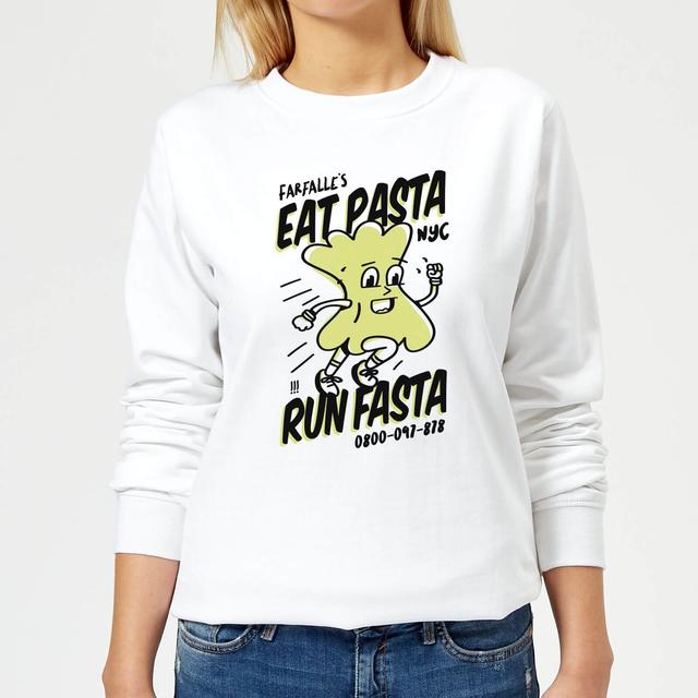 EAT PASTA RUN FASTA Women's Sweatshirt - White - S - Weiß on Productcaster.