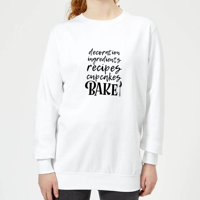 Baking Words Women's Sweatshirt - White - S - Weiß on Productcaster.