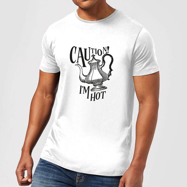 Caution! I'm Hot T-Shirt - White - S - Weiß on Productcaster.