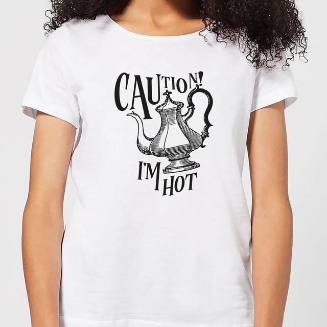 Caution! I'm Hot Women's T-Shirt - White - M - Weiß on Productcaster.