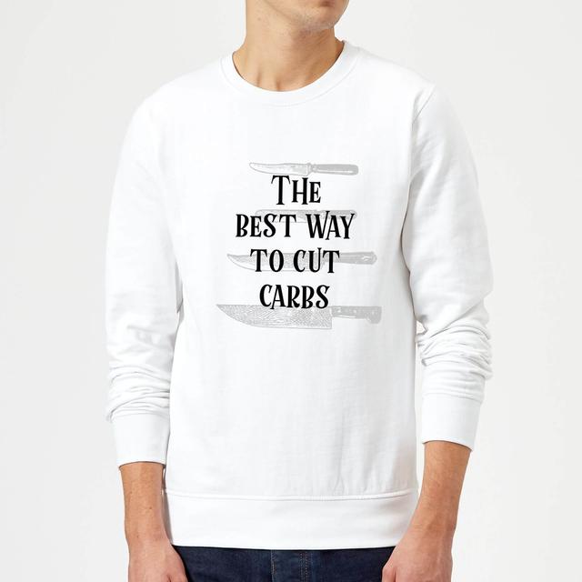 The Best Way To Cut Carbs Sweatshirt - White - M - Weiß on Productcaster.