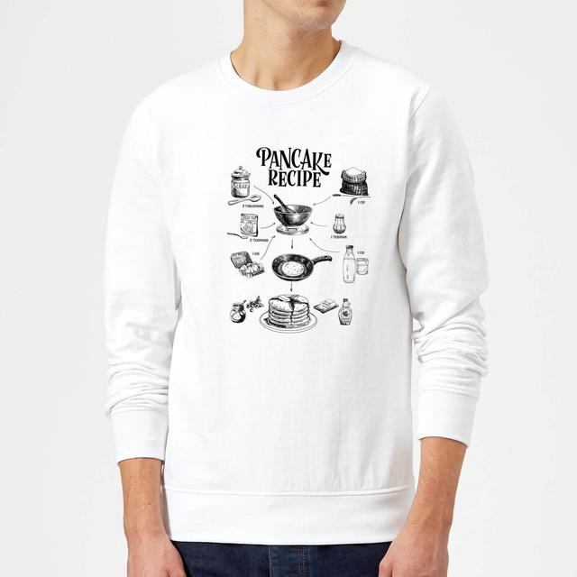 Pancake Recipe Sweatshirt - White - XXL - Weiß on Productcaster.