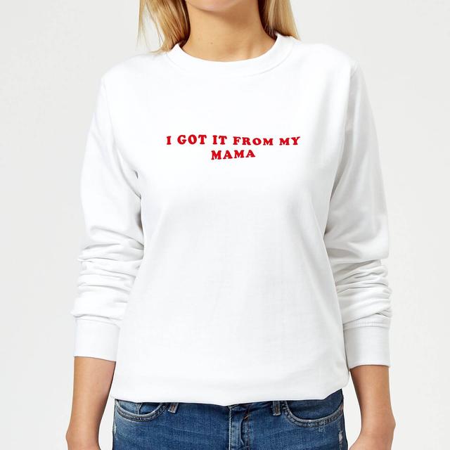 I Got It From My Mama Women's Sweatshirt - White - XXL - Weiß on Productcaster.