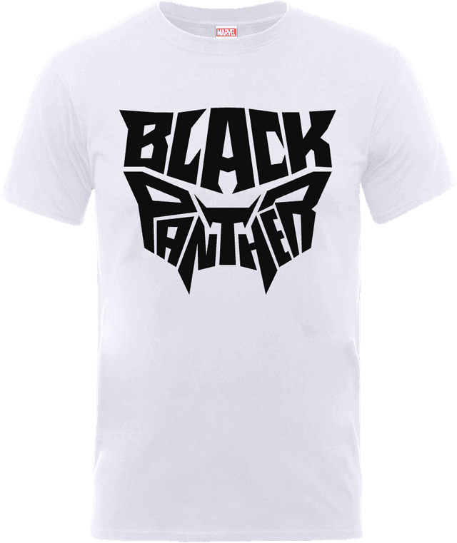 Black Panther T-Shirt Emblem - White on Productcaster.