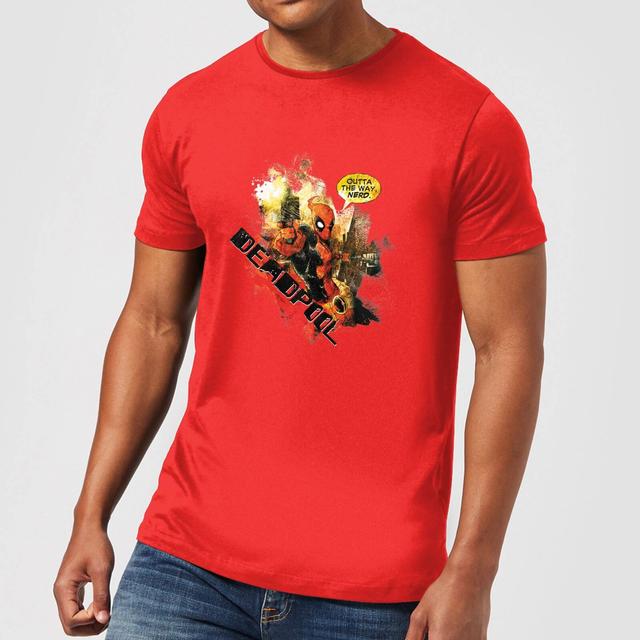 Marvel Deadpool Outta The Way Nerd T-Shirt - Red - XL on Productcaster.