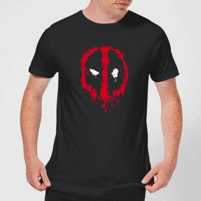 Marvel Deadpool Splat Face T-Shirt - Schwarz - L on Productcaster.