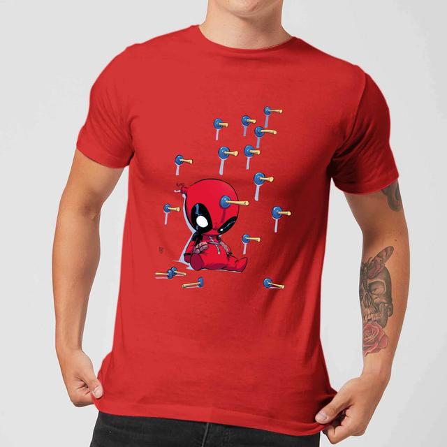 Marvel Deadpool Cartoon Knockout T-Shirt - Rot - S on Productcaster.