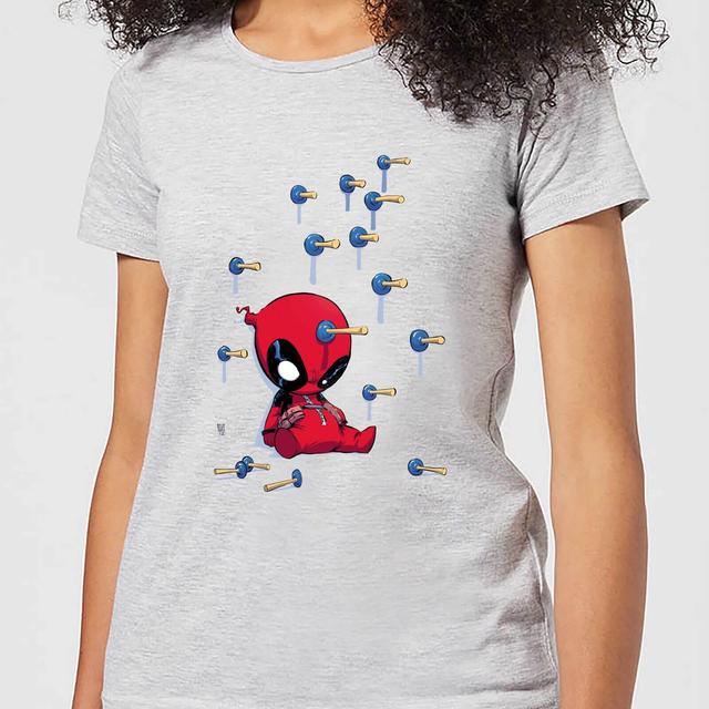 Marvel Deadpool Cartoon Knockout Frauen T-Shirt - Grau - 4XL on Productcaster.