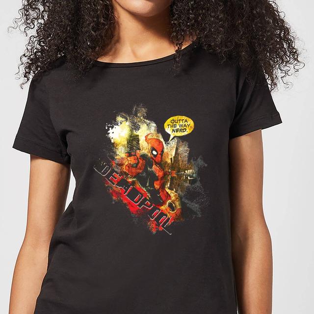 Marvel Deadpool Outta The Way Nerd Frauen T-Shirt - Schwarz - M - Schwarz on Productcaster.