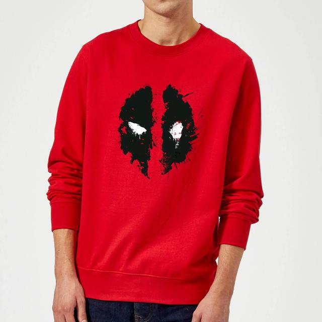 Marvel Deadpool Splat Face Sweatshirt - Rot - L on Productcaster.