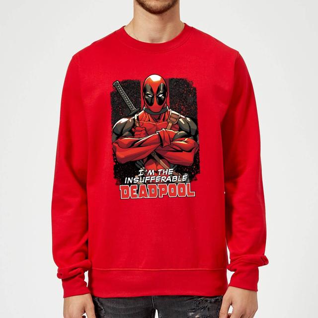 Marvel Deadpool Crossed Arms Sweatshirt - Red - S on Productcaster.