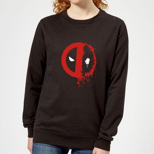 Marvel Deadpool Split Splat Logo Frauen Sweatshirt - Schwarz - L on Productcaster.