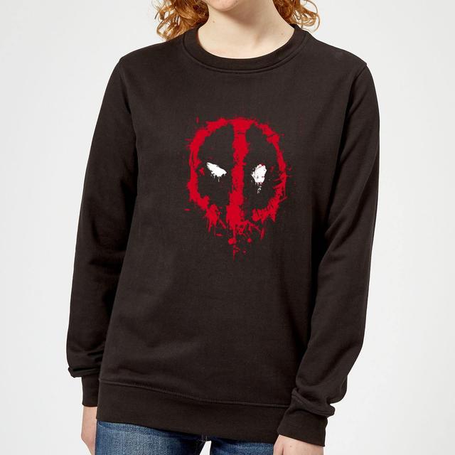 Marvel Deadpool Splat Face Damen Pullover - Schwarz - S - Schwarz on Productcaster.