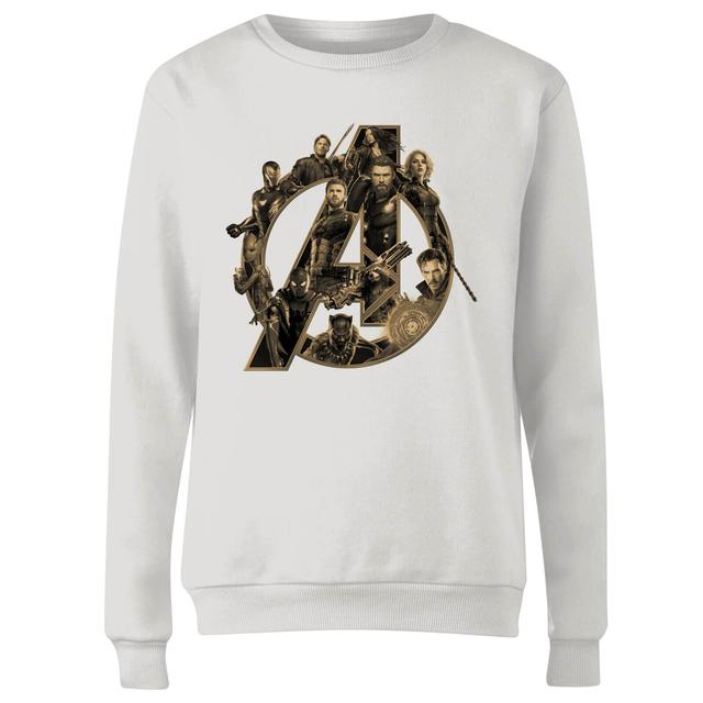 Marvel Avengers Infinity War Avengers Logo Women's Sweatshirt - White - XS on Productcaster.