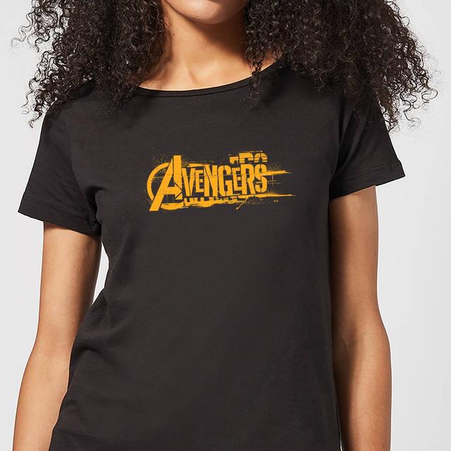 Marvel Avengers Infinity War Orange Logo Women's T-Shirt - Black - L on Productcaster.