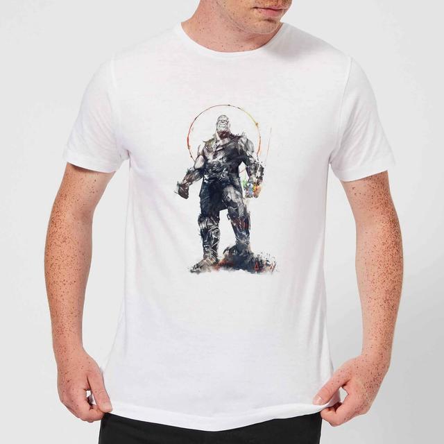 Marvel Avengers Infinity War Thanos Sketch T-Shirt - Weiß - M on Productcaster.