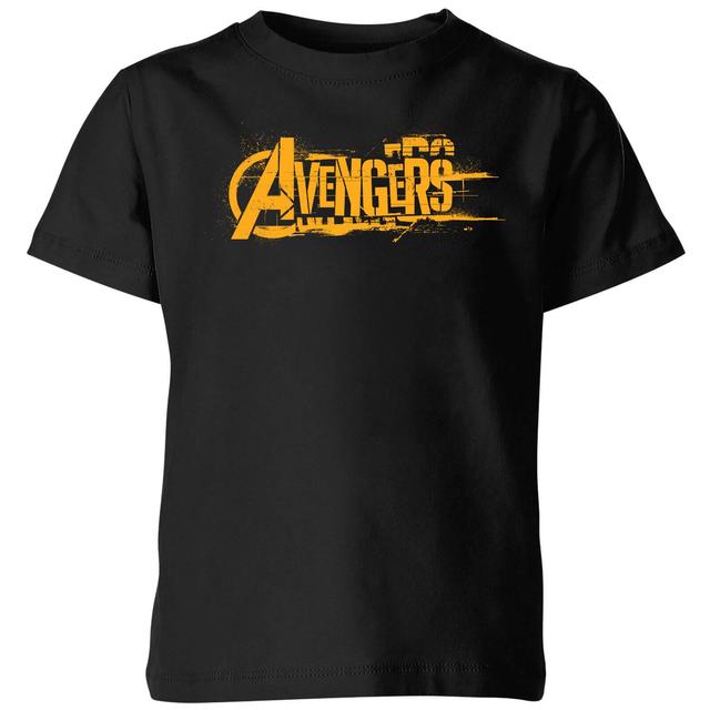 Marvel Avengers Infinity War Orange Logo Kinder T-Shirt - Schwarz - 11-12 Jahre - Schwarz on Productcaster.