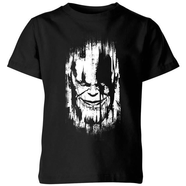 Marvel Avengers Infinity War Thanos Face Kinder T-Shirt - Schwarz - 3-4 Jahre on Productcaster.