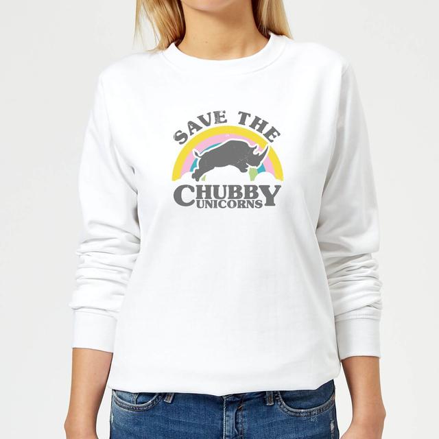 Save The Chubby Unicorns Women's Sweatshirt - White - L - Weiß on Productcaster.