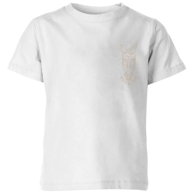 Wild And Free Kids' T-Shirt - White - 5-6 Jahre - Weiß on Productcaster.