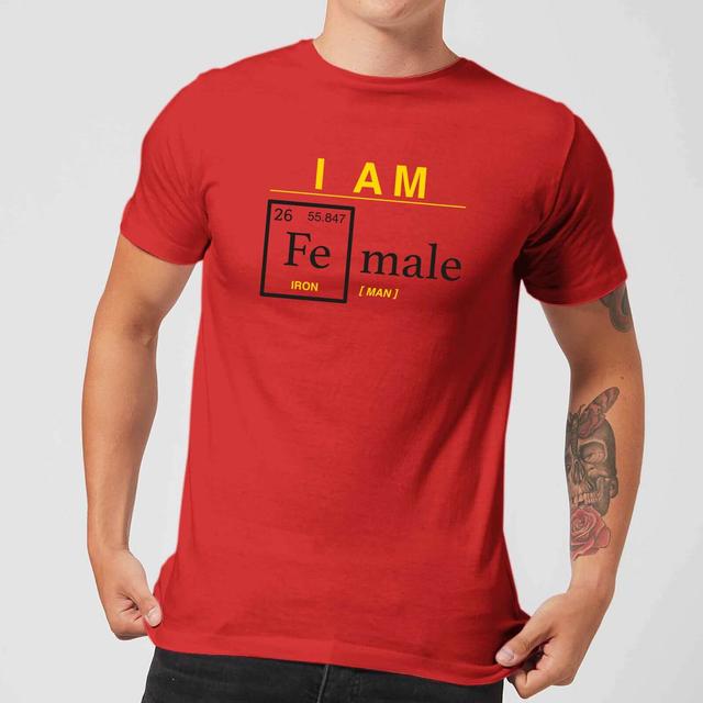 I Am Fe Male T-Shirt - Red - L - Rot on Productcaster.