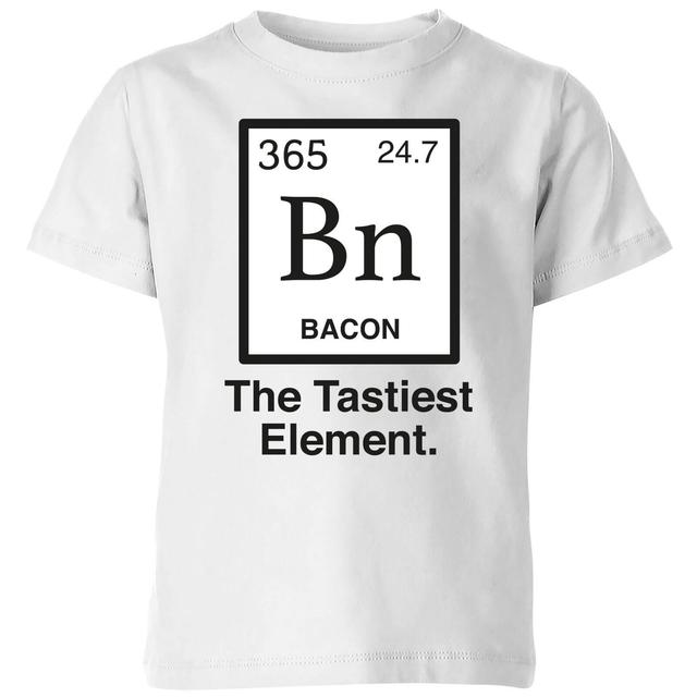 Bacon Element Kids' T-Shirt - White - 7-8 Jahre - Weiß on Productcaster.