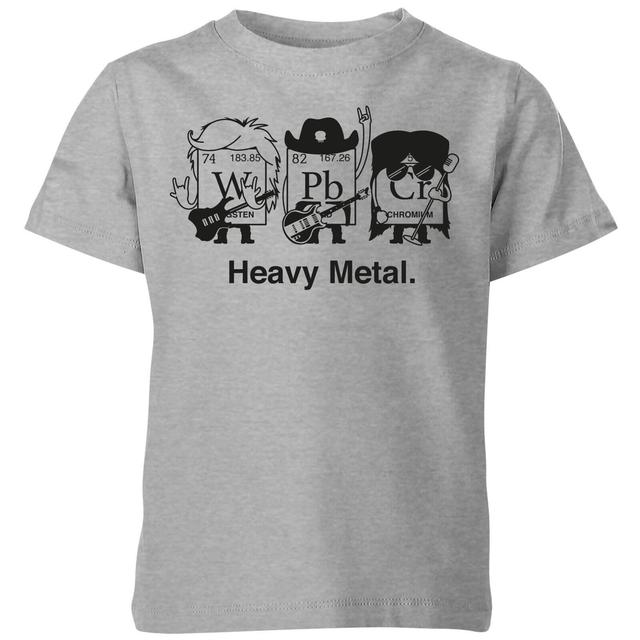 Heavy Metal Kids' T-Shirt - Grey - 7-8 Jahre - Grau on Productcaster.