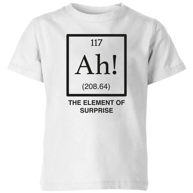 Ah The Element Of Surprise Kids' T-Shirt - White - 7-8 Jahre on Productcaster.