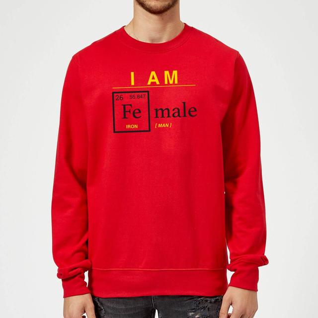 I Am Fe Male Sweatshirt - Red - XXL - Rot on Productcaster.