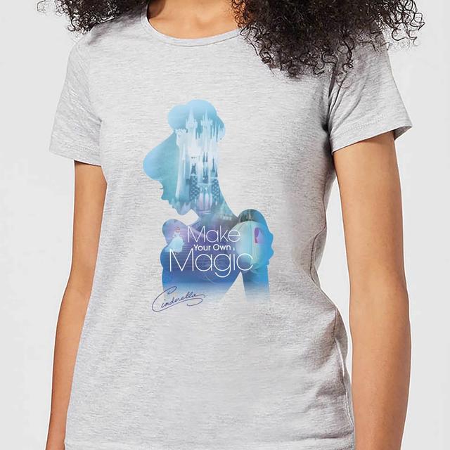 Disney Prinzessin Ausgefüllte Silhouette Cinderella Damen T-Shirt - Grau - XL on Productcaster.