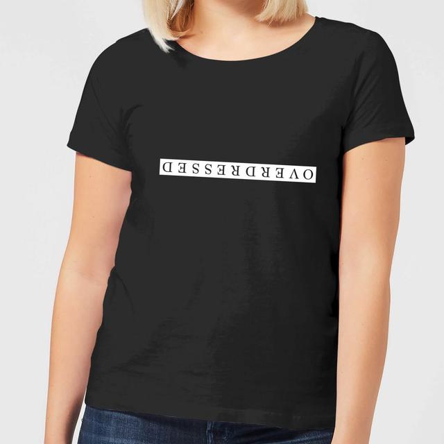 Overdressed White Women's T-Shirt - Black - M on Productcaster.