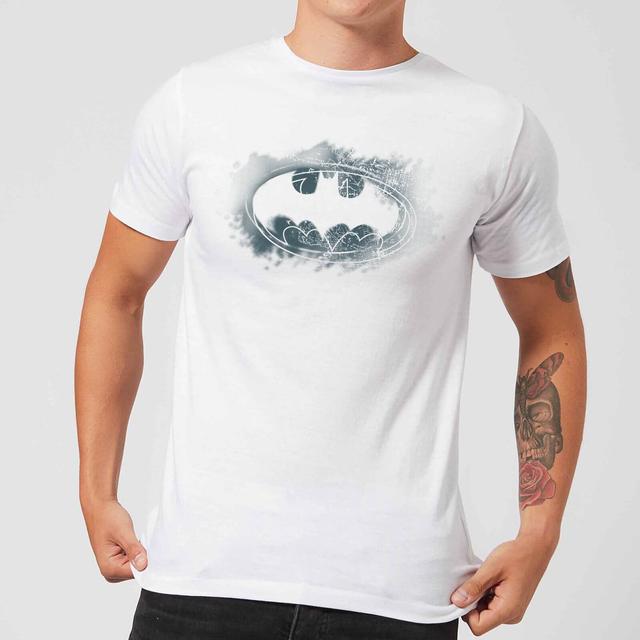 DC Comics Batman Spray Logo T-Shirt in White - 5XL on Productcaster.