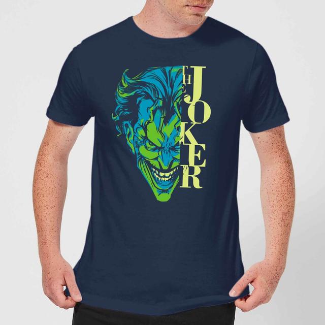 Batman Split Joker Stare T-Shirt - Navy Blau Blau - XXL on Productcaster.