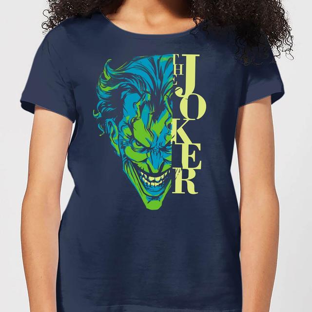 Batman Split Joker Stare Damen T-Shirt - Navy Blau Blau - XL on Productcaster.