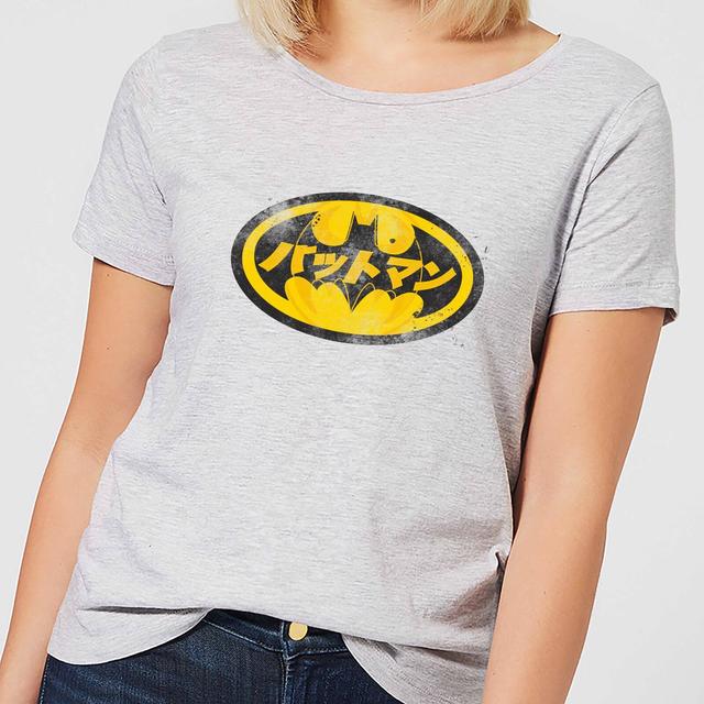 DC Comics Batman Japanese Logo Women's T-Shirt - Grey - L - Grey on Productcaster.