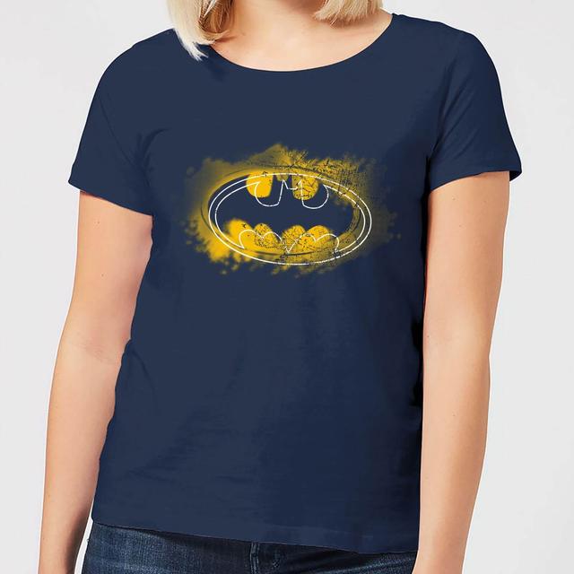 Camiseta Friki Camiseta Dc Comics Batman Logo Spray - Mujer - Azul Marino on Productcaster.