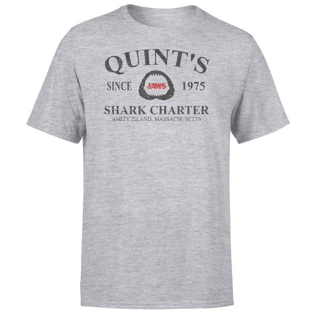 Der Weiße Hai Quints Shark Charter T-Shirt - Grau - XS on Productcaster.