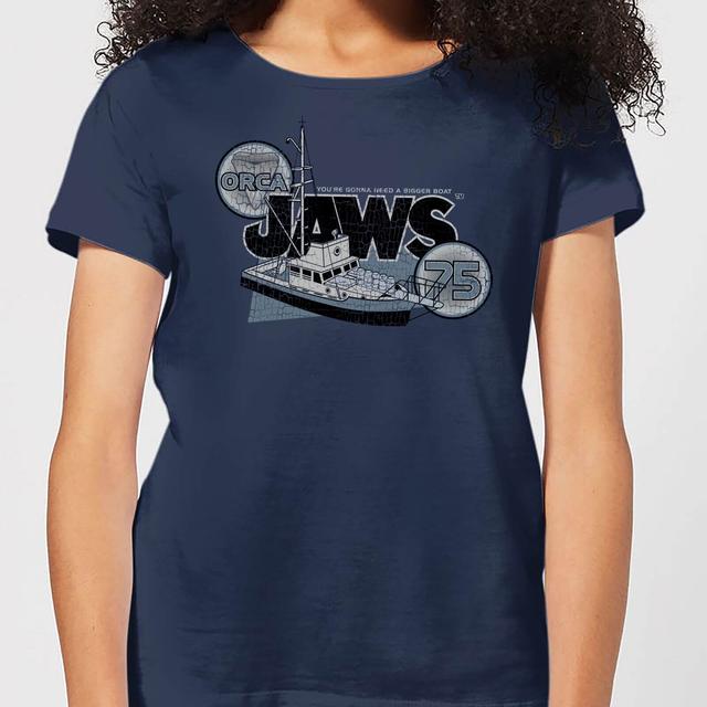 Der Weiße Hai Orca 75 Damen T-Shirt - Blau - S on Productcaster.